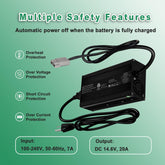 12V 10A LiFePO4 Battery Charger AC-DC Smart Charger for Lithium LiFePo4 Deep Cycle Batteries